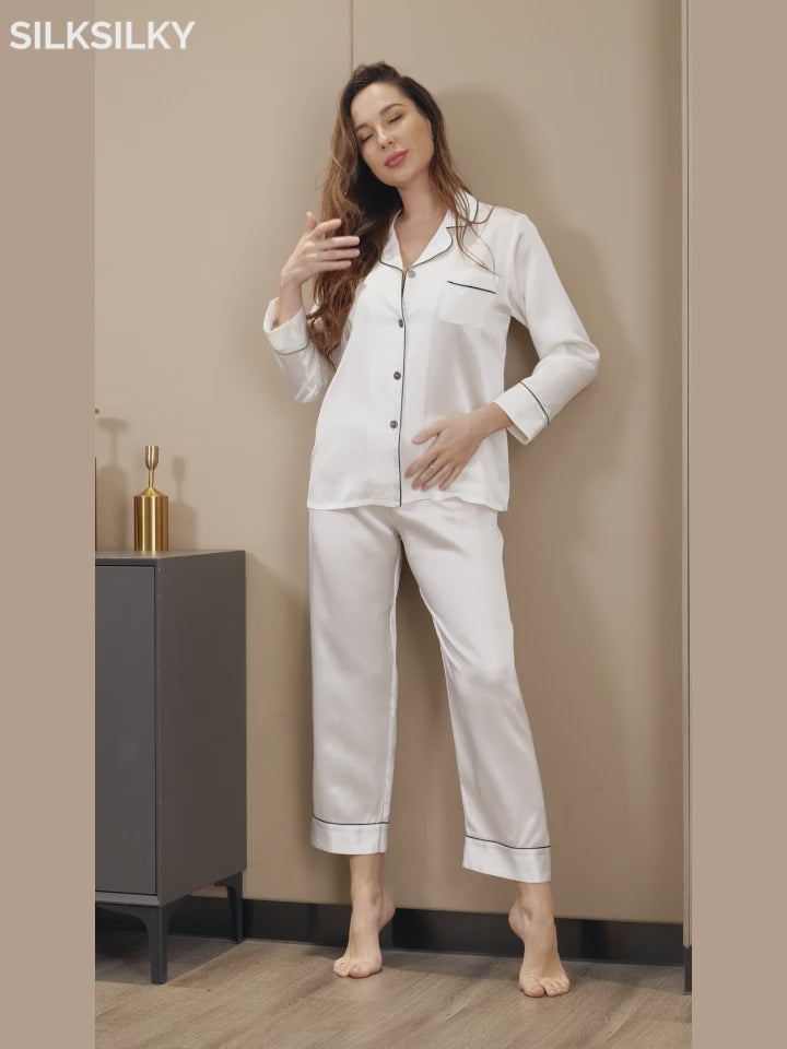 SilkSilky-IT Seta pura Womens Pajamas video 001