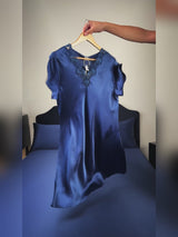 SilkSilky-IT Short Sleeve V Neck Camicia da notte video 001