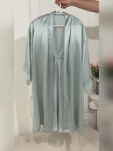 SilkSilky-IT 3/4 Sleeve V Neck Set camicia e vestaglia video 001
