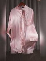 SilkSilky-IT Long Sleeve Lapel Collar Camicia da notte video 001