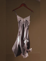 SilkSilky-IT Sleeveless V Neck Camicia da notte video 001