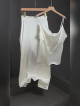 SilkSilky-IT Spaghetti Strap Cowl Neck Women's Outfit Sets video 001