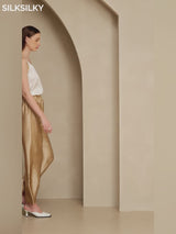 SilkSilky-IT 19Momme Seta Womens Pants video 001
