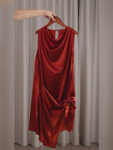 SilkSilky-IT Sleeveless Cowl Neck Vestiti da donna video 001