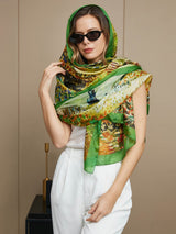 [P072] SilkSilky-IT Seta pura Scarf 007