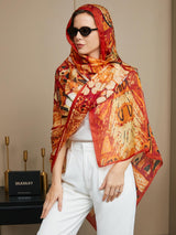 [P073] SilkSilky-IT Seta pura Scarf 006