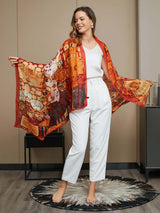 [P073] SilkSilky-IT Seta pura Scarf 009