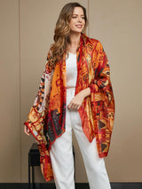 [P073] SilkSilky-IT Seta pura Scarf 015