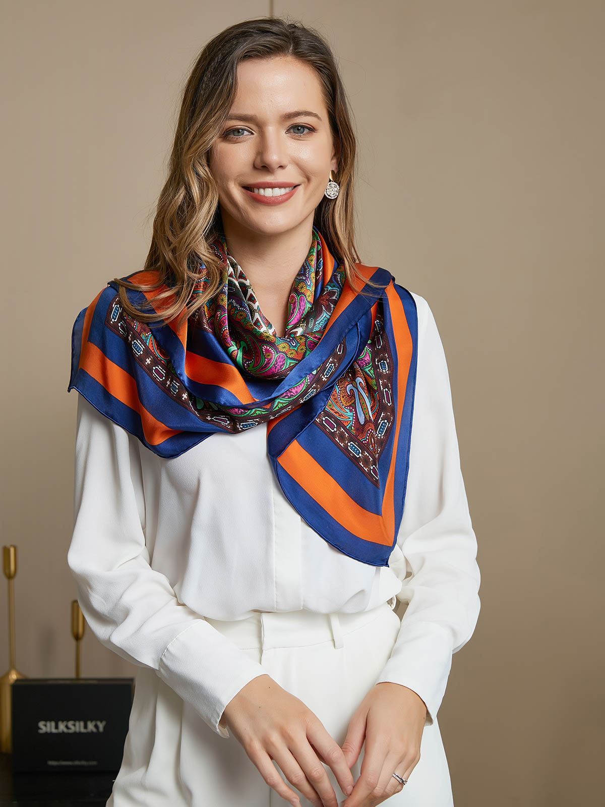 [P016] SilkSilky-IT Seta pura Scarf 011
