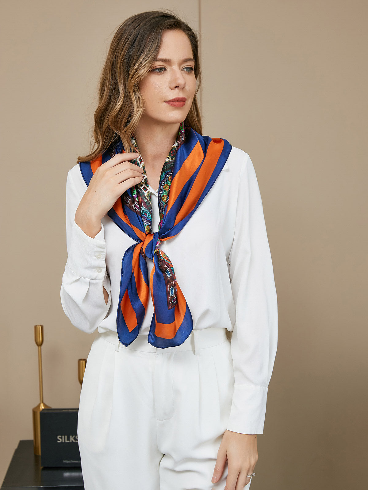 [P016] SilkSilky-IT Seta pura Scarf 012