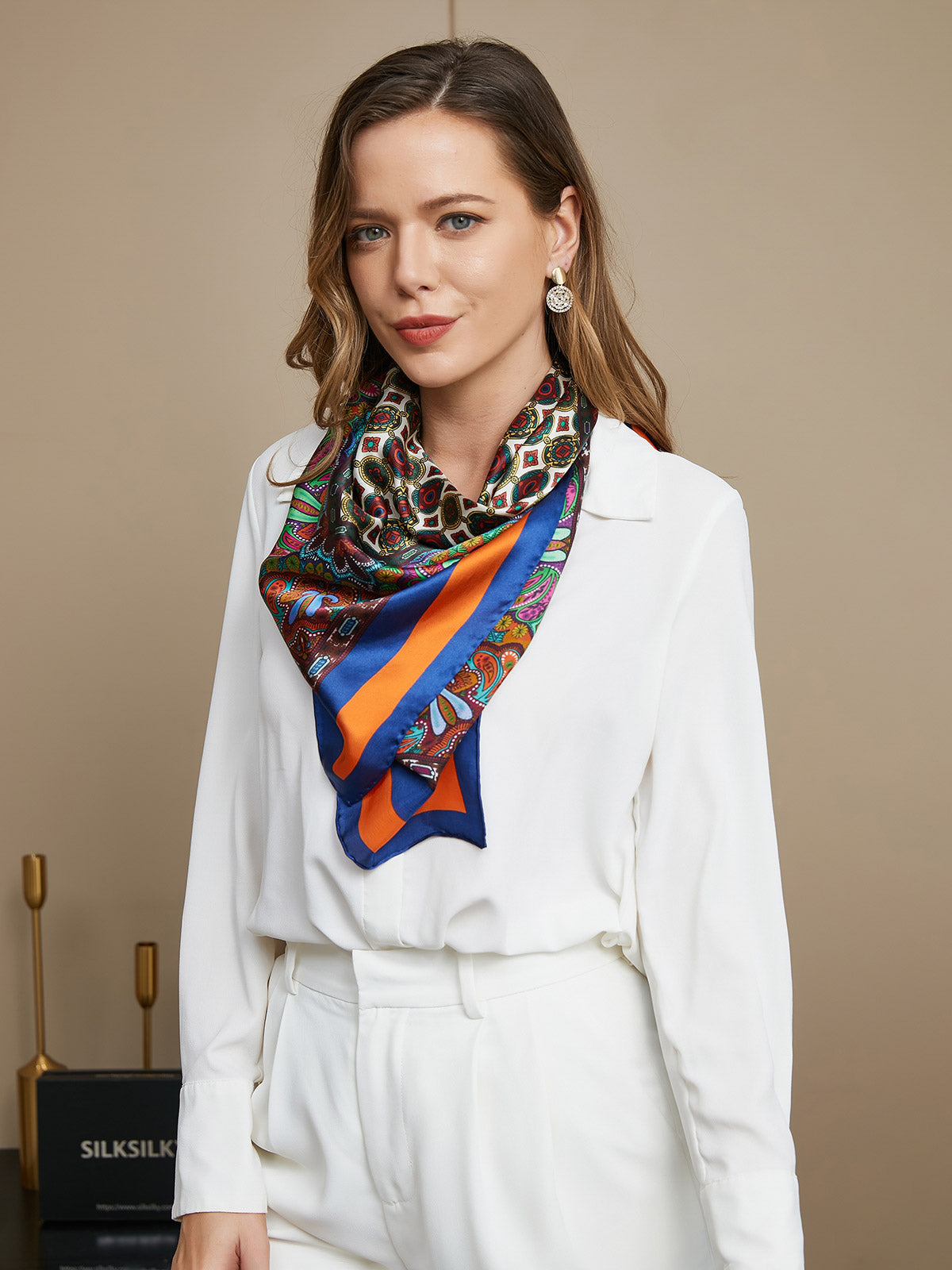 [P016] SilkSilky-IT Seta pura Scarf 005