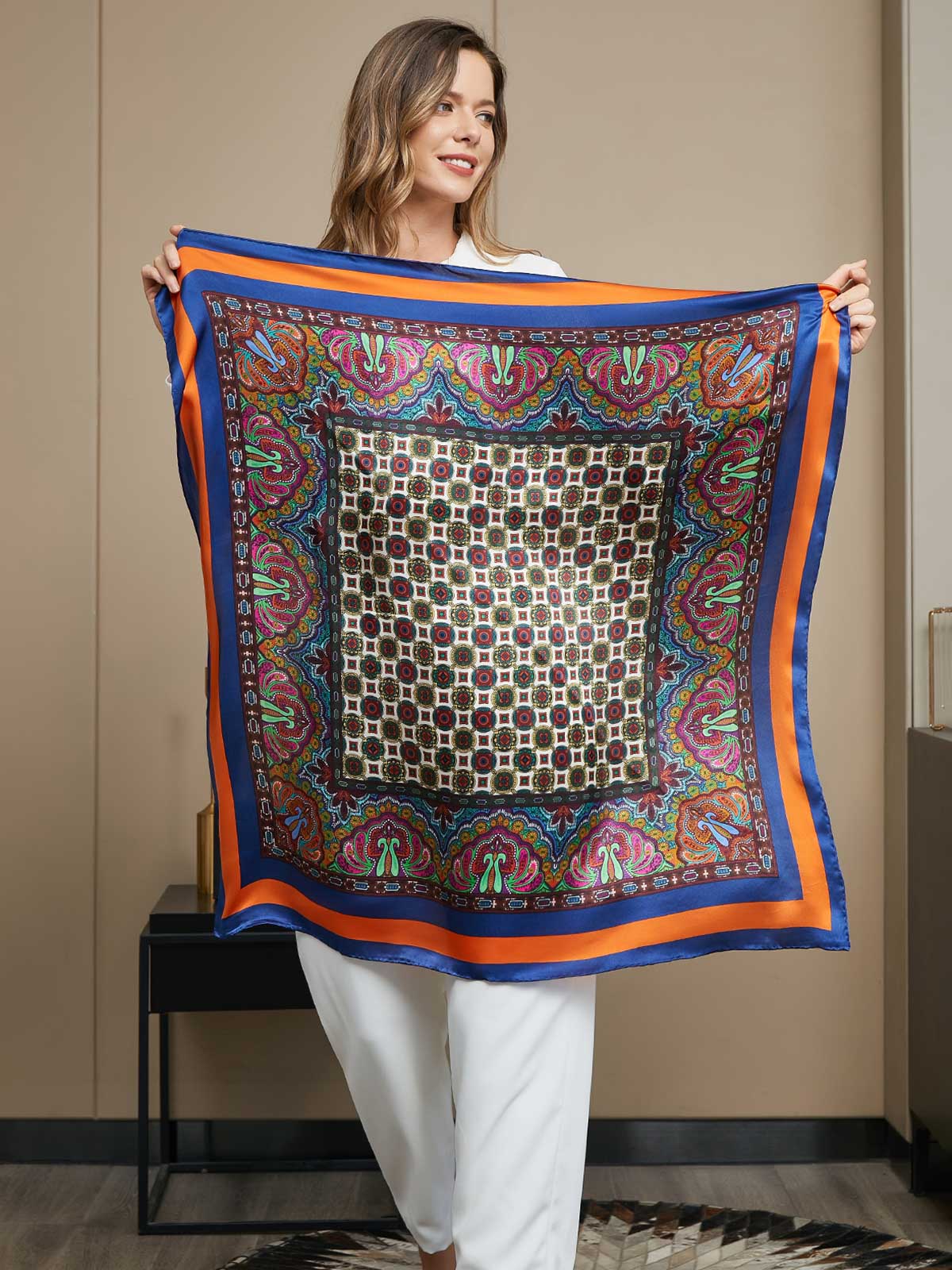 [P016] SilkSilky-IT Seta pura Scarf 003
