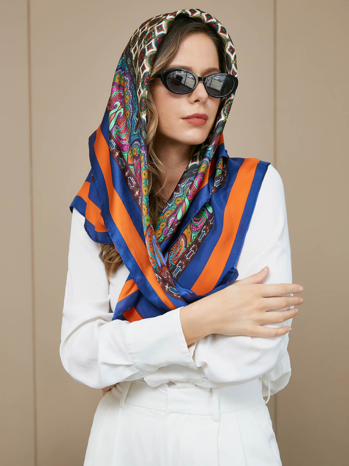 [P016] SilkSilky-IT Seta pura Scarf 009