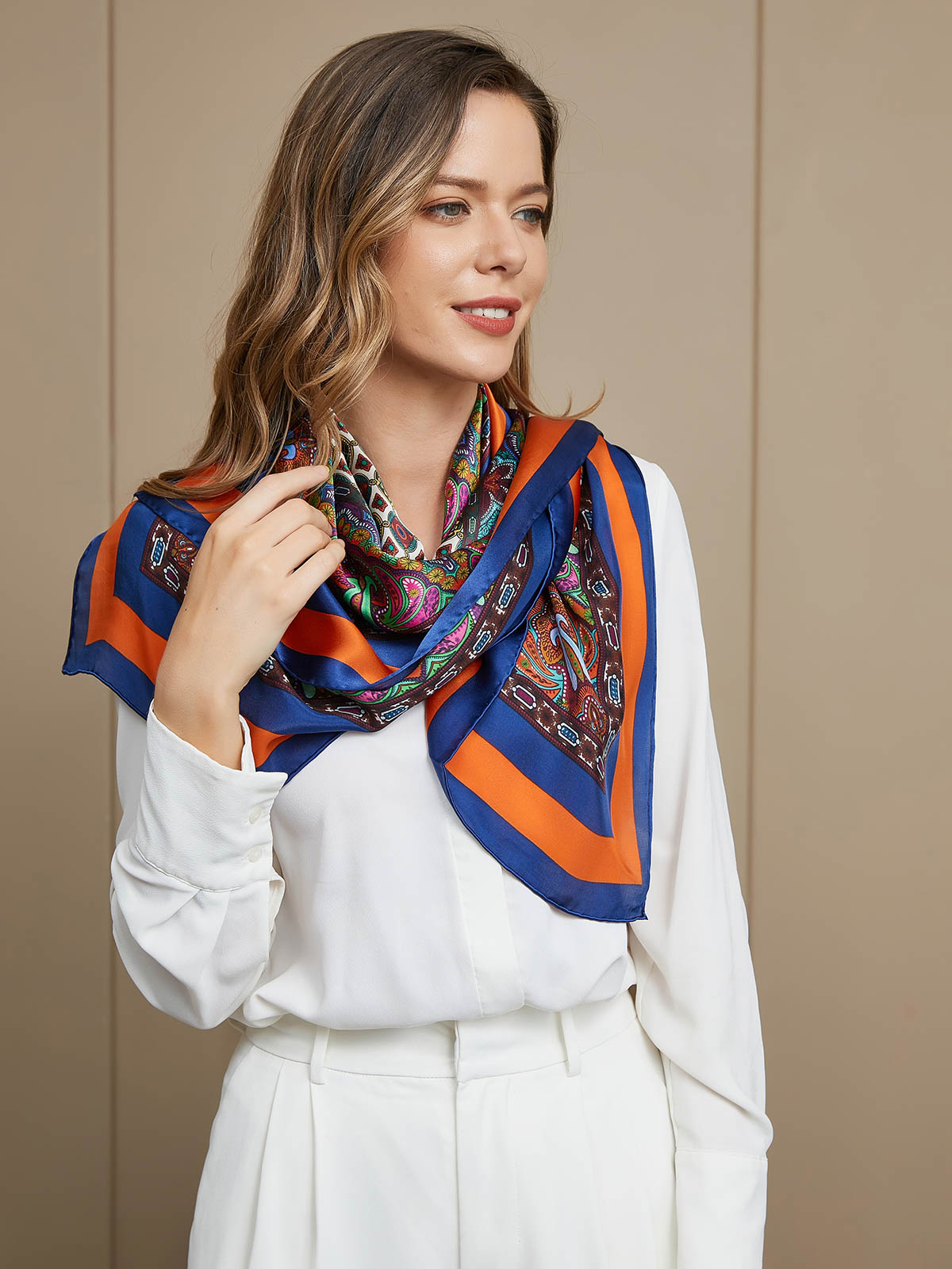 [P016] SilkSilky-IT Seta pura Scarf 010