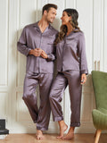 SilkSilky IT Seta pura Manica lunga Couple GrigioPorpora 002