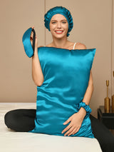[Verde Acqua] SilkSilky-IT 22Momme Seta pura Pillowcase Set 005
