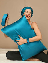 [Verde Acqua] SilkSilky-IT 22Momme Seta pura Pillowcase Set 001