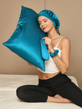 [Verde Acqua] SilkSilky-IT 22Momme Seta pura Pillowcase Set 007