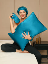 [Verde Acqua] SilkSilky-IT 22Momme Seta pura Pillowcase Set 008