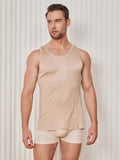 SilkSilky-IT-Maglia-di-seta-Senza-maniche-Round-Neck-Maglietta-da-uomo-Beige-003