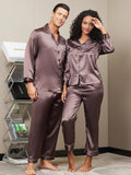 SilkSilky IT Seta pura Manica lunga Couple Caffè 003