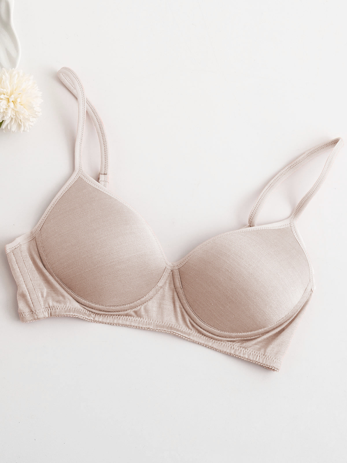 SilkSilky IT Maglia di seta Bra Grigio 005