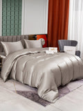 SilkSilky IT 25Momme Seta pura Bedding Set Grigio 004