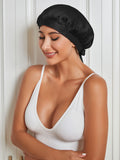 SilkSilky IT Seta pura Sleep Cap Nero 004