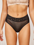 SilkSilky IT Maglia di seta Panty Nero 004