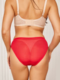 SilkSilky IT Maglia di seta Panty Rosso 003