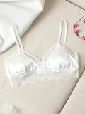 SilkSilky IT Maglia di seta Bra Bianco 005